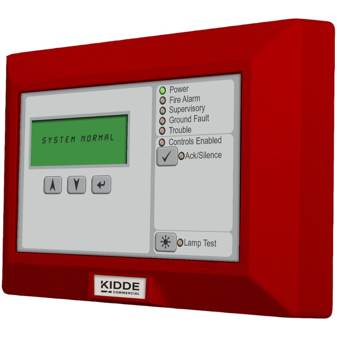 Kidde K-RLCD-R-2 Remote Annunciator LCD, No Common Controls, Red
