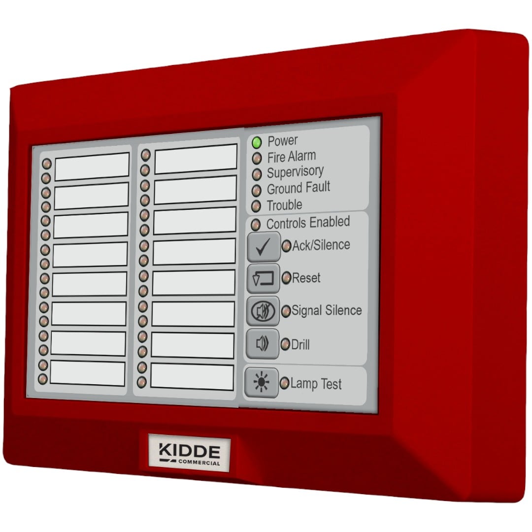 Kidde K-RLED-CR-2 Remote Annunciator LED with Common Controls, Red