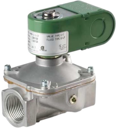 ASCO K3A542V Gas Solenoid Valve, 1/2", N.C., 120V, 350000 BTU, 6 PSI Max