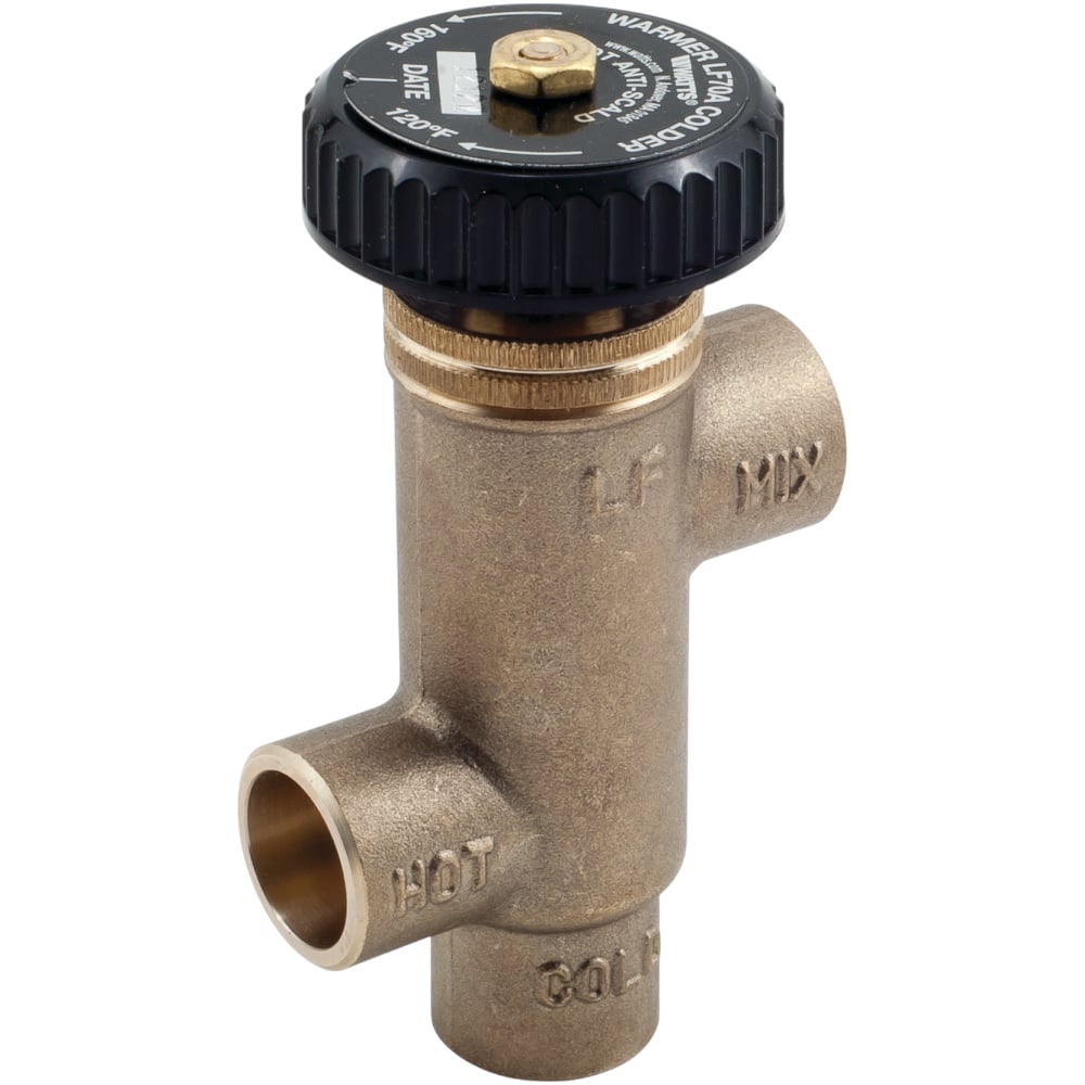 Watts LF70A-F 1/2" Sweat Tempering Valve 120-160°F Lead Free