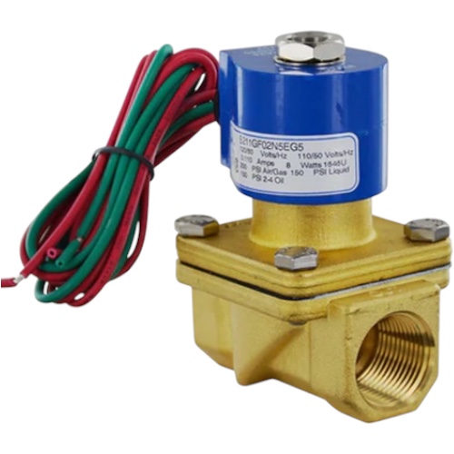 GC Valves S211GH02N5EG5 Solenoid Valve, 120V, 3/4" NPT, N.C., Brass, Replaces 180F