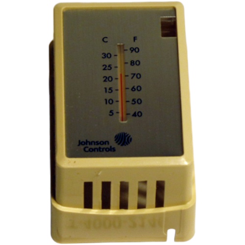 Johnson Controls T-4000-2146 Beige Vertical Cover with Thermometer and Logo