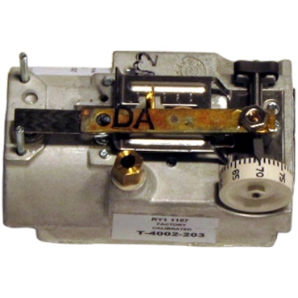 Johnson Controls T-4002-203 Thermostat, Pneumatic Vertical, 55-85°F, No Cover