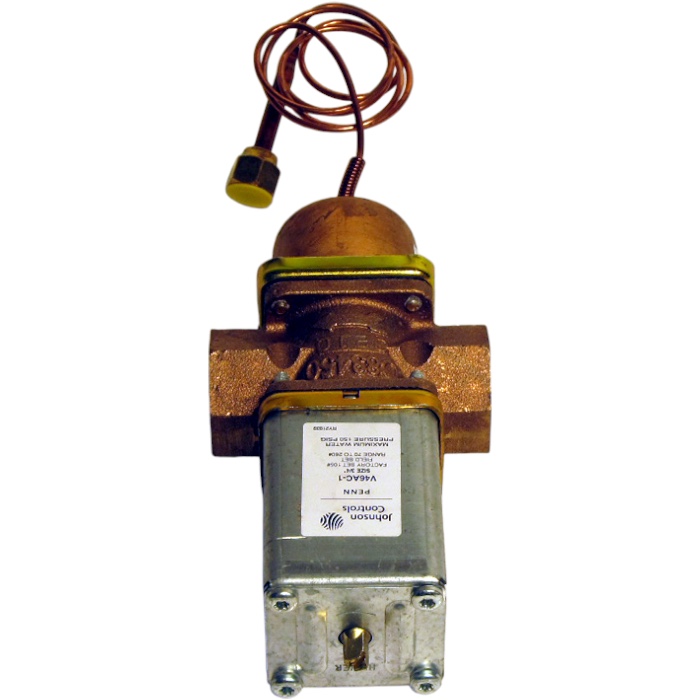 Johnson Controls V46AC-1C 3/4" NPT Water Valve, 70-260 PSI, 30" Cap