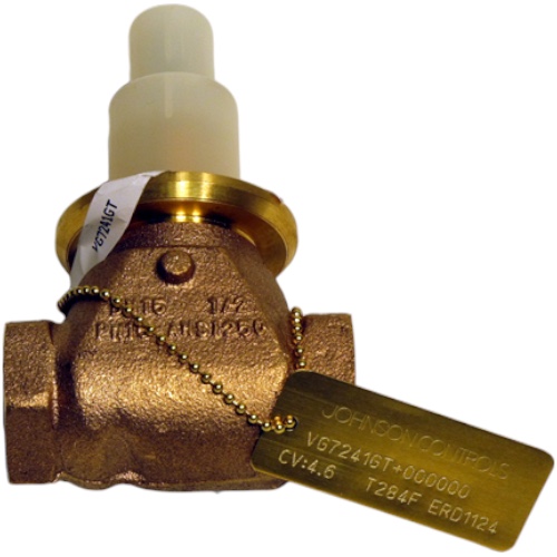 Johnson Controls VG7241GT 1/2" NPT N.O. Valve Body, Cv 4.6